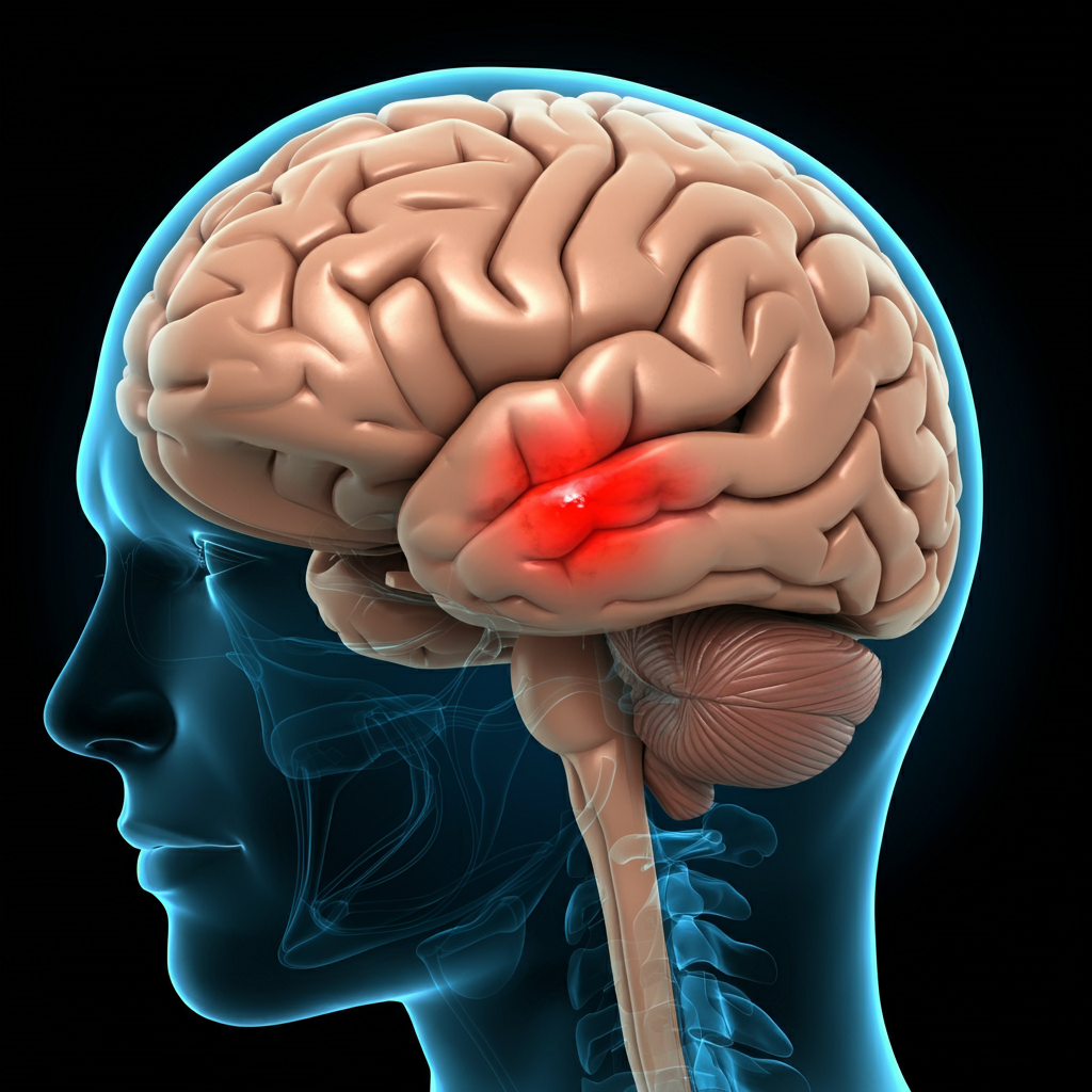 脳出血を起こした脳の画像モデル